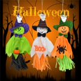 thumbnail image 3 of 6 uds fantasma colgante de Halloween, colgantes de manga de viento de paja fantasma de calabaza para decoraciones de fiesta de jardín de césped de Patio de Halloween, 3 of 5
