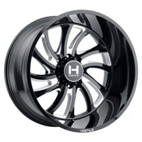 24x14 Hostile H118 Demon Blade Cut (Blk Milled) Wheel 8x6.5 (-76mm)