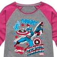 thumbnail image 3 of Marvel Captain America - Stickers - Toddler and Youth Girls Shirt Tail Raglan, 3 of 5