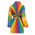 thumbnail image 2 of Lgbt Pride Rainbow Rays Women Bathrobe One Size Univeral Fits, Lgbt Lgbtq+ Pride Month Gifts Fashion Lightweight Plush Fleece Long Robe For Women, 2 of 3