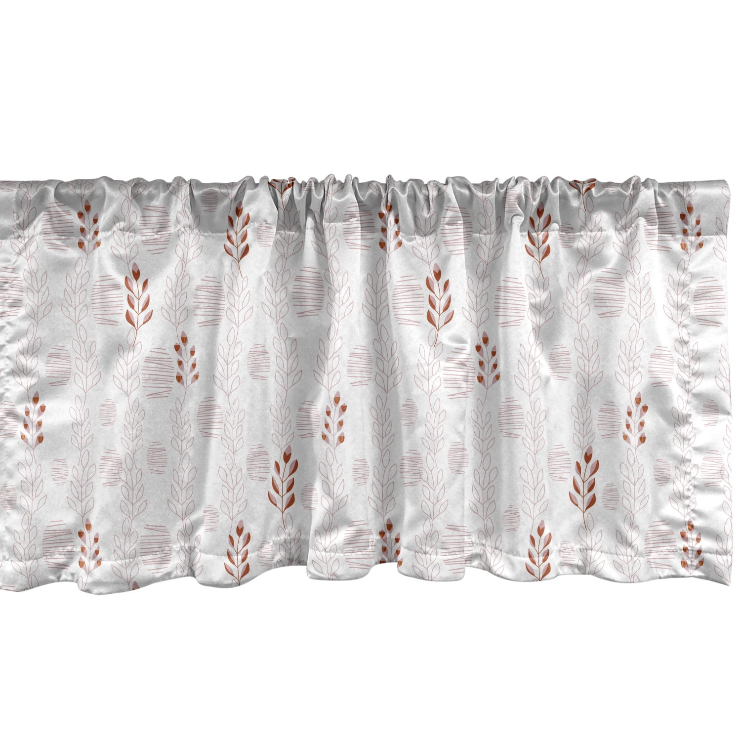 Pastel Window Valance Pack of 2, Soft Colored Pattern of Modern Design