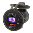 thumbnail image 4 of Dual USB Socket,Black Universal Dual USB Dual USB Charger Socket Car Charger Adapter Achieve More, 4 of 5