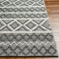 thumbnail image 4 of Hauteloom Yuka Recycled Material Living Room, Bedroom Area Rug - Bohemian, Transitional - Ivory, Charcoal, Light Slate - 5' x 7'6", 4 of 8