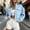 Light Blue, variant on Womens Casual Cropped Bomber Jacket Stand Collar Long Sleeve Zip Up Utility Coat Casual Streetwear Outerwear with Pockets