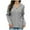 Gray, variant on ZQUUVOU Women's Hoodie Sweater Long Sleeve Knit Solid Color Zipper Drawstring Cardigan Blouse (Olive Green,S)