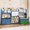 Blue, variant on VortinT Toy Storage Organizer, 74.3" 3-Tier Kids Bookshelf, Movable Toy Box with Building Block Lids, Cubbies Storage, Magnetic Drawing Board, White
