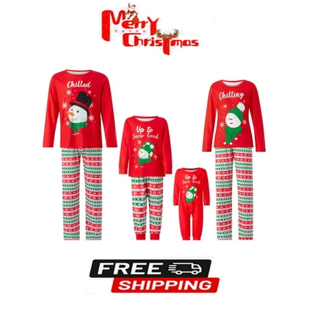 

ESASSALY Matching Family Pajamas Set Christmas Pjs Long Sleeve Holiday Sleepwear