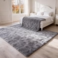 thumbnail image 3 of Area Rugs for Living Room Bedroom, 6'x9' Soft Fluffy Shag Indoor Floor Carpet for Living Room Bedroom Dining Room Office Home Decor, Dark Gray, 3 of 8