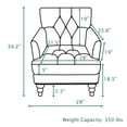 thumbnail image 7 of Morden Fort Velvet Accent Chair for Living Room Dinning Room Club Office GREEN, 7 of 7