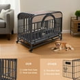 thumbnail image 5 of YIYADO 46-inch heavy-duty dog crate, furniture-style dog crate with removable tray and wheels, suitable for dogs with high anxiety, 5 of 6