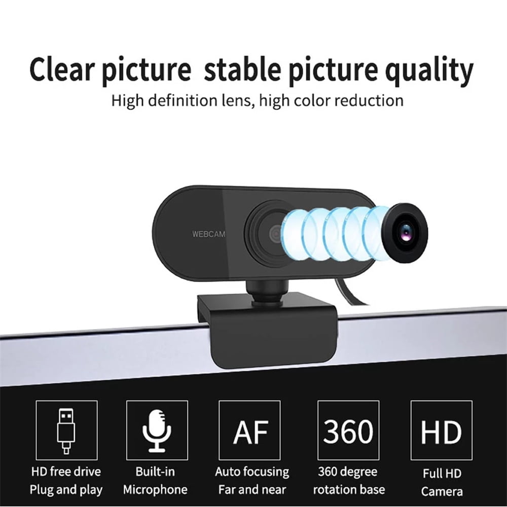 1080p HD Webcam USB Web Camera with Microphone