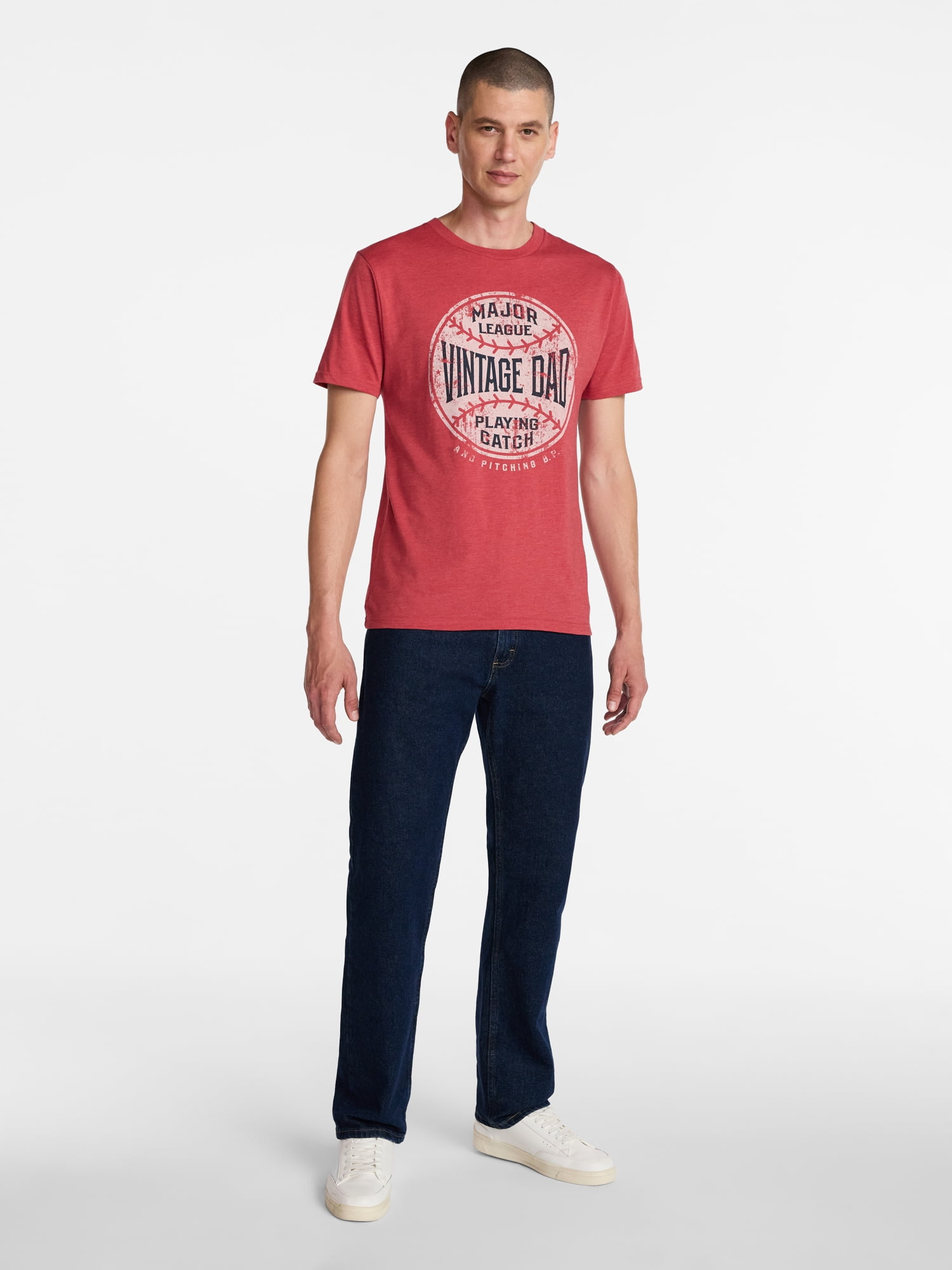 Father's Day Men's Hardball Dad Graphic Tee by Way to Celebrate, Sizes XS-5XL