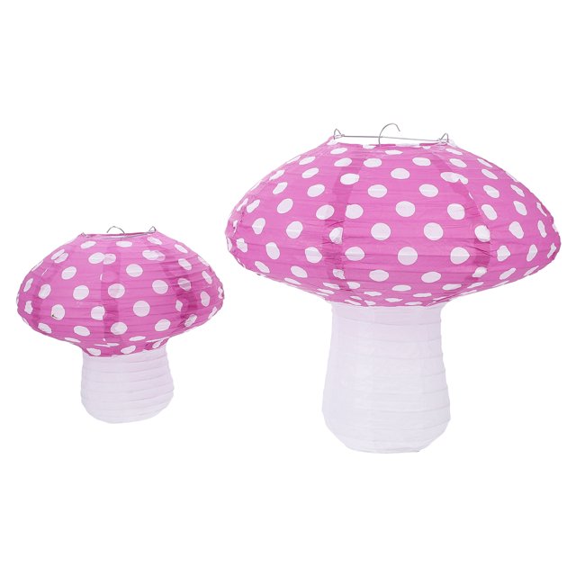 Miangastore 2pcs Scene Lanterns Paper Lanterns Mushroom-shaped Lantern for Performance