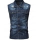 thumbnail image 2 of Chaleco de mezclilla Hombres Solapa Sin mangas Slim Fit Casual Jean Chaleco, 2 of 4