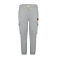 thumbnail image 5 of Mens Cargo Joggers Sports Pants Elastic Waist Long Pants Light Gray, 5 of 8