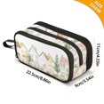 thumbnail image 3 of Watercolor Painting Houses Trees Spring Pencil Case Stationary Holder Pen Bag Pencil Pouch Tool Organizer 3 Compartments, 3 of 8