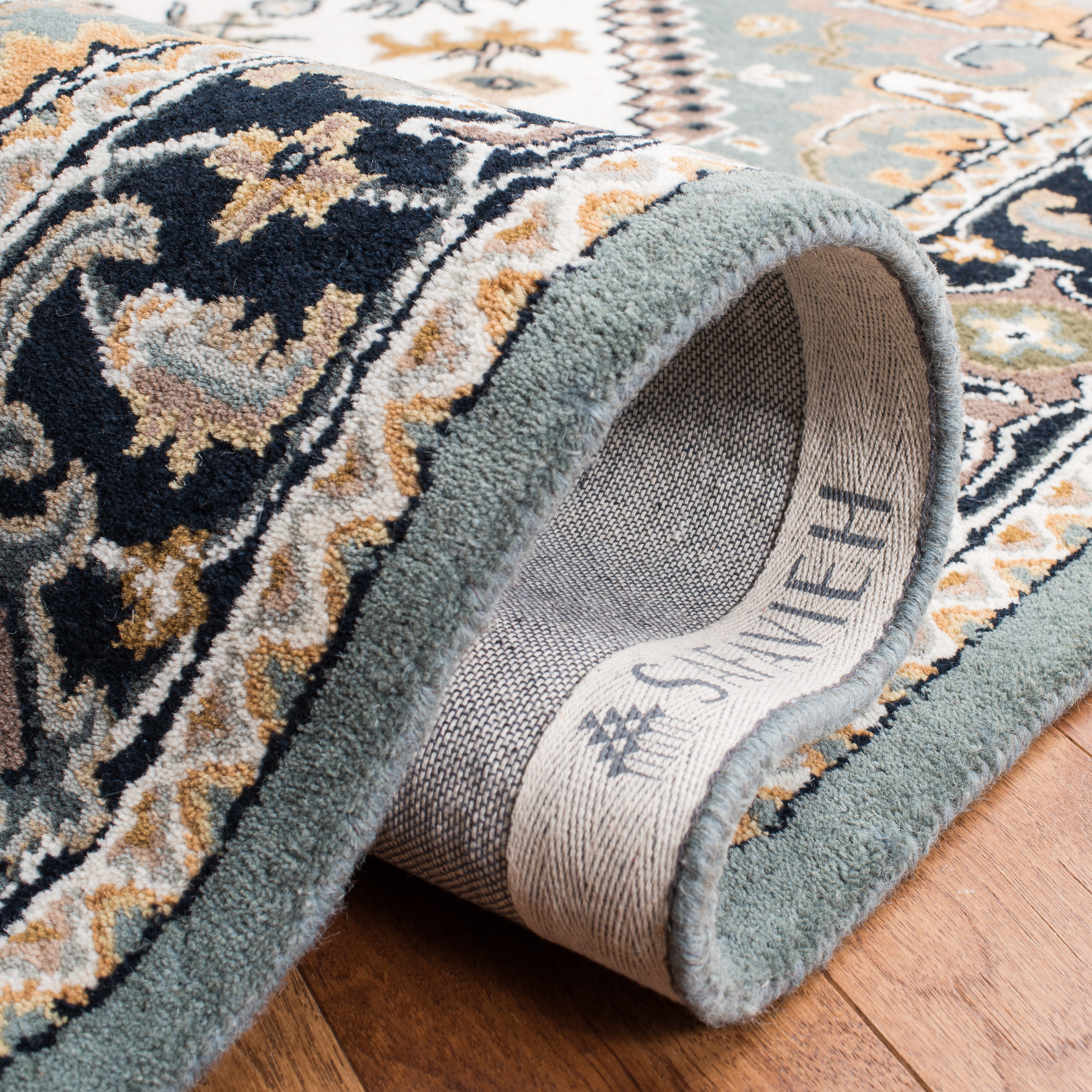 Safavieh Heritage York Oriental Wool Runner Rug, Gray/Green, 2'3" x 14'