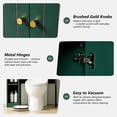 thumbnail image 6 of YOCWO Arched Over The Toilet Storage Cabinet with Carved Fluted Line, Storage Cabinet Over Toilet with 2 Doors and Open Shelf, Home Space Saver for Bathroom Laundry Room Living Room, Green, 6 of 9