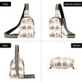 thumbnail image 7 of FORMRS Womens Crossbody Sling Bag Travel Daypack Shoulder Chest Backpack, Red Christmas House, 7 of 7