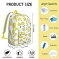 thumbnail image 3 of Floral Lemon Pattern Travel Backpack, Bright Yellow Fruit Print Daypack with Vintage Citrus Style for Lemon Lovers, 3 of 3