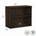 thumbnail image 4 of Bush Business Furniture Small 2 Shelf Bookcase in Black Walnut - Engineered Wood, 4 of 6