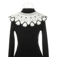 thumbnail image 3 of INSPIRE CHIC Detachable Fake Collar, Lace Embroidery Knit Little Shawl False Peter Pan Collar for Blouse, 3 of 5