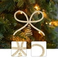 thumbnail image 5 of Bow Christmas Tree Topper Xmas Tree Top Decor Stylish Metal Construction for Living Room Festive Parties, 5 of 8