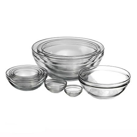 Mainstays Glass Mixing Bowls, 10 Piece Set