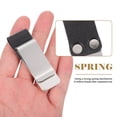 thumbnail image 4 of KAKOWELY Paper Binder Clips 4pcs Metal File Clips Notes Clips Students Paper File Folder Stationary Leather Pen Clip2.76"X0.91"X0.43", 4 of 4
