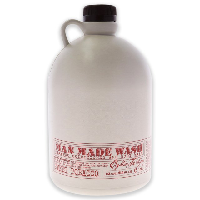 18.21 Man Made Champú, acondicionador y gel de baño 3 en 1 Lavado hecho por el hombre - Sweet Tobacco 64oz 18.21 Man Made 18.21 Man Made Champú, acondicionador y gel de baño 3 en 1 64oz