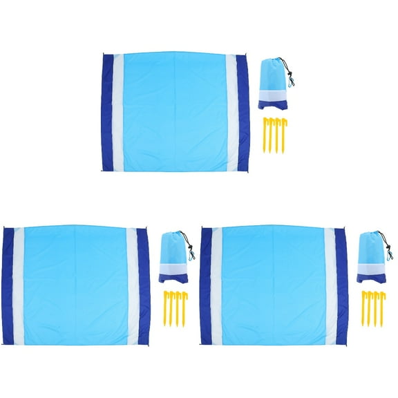 BERTDOMD 3pcs Camping Picnic Blanket Outdoor Beach Mat Waterproof Beach Blanket Sand-proof Mat