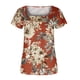 thumbnail image 4 of Fiudx Ofertas Flash Del Día Blusa Holgada de Manga Corta con Cuello Redondo Informal Estampada a La Moda para Mujer, 4 of 5