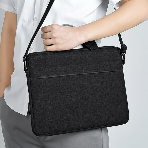 Sacoche Homme Bandouliere Housse Imperméable 13 Pouces Finpac - Pour MacBook, IPad Pro, Surface - Avec Bandoulière Et Protection Anti-choc - Noir Bandoulière Amovible