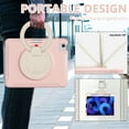 thumbnail image 4 of Allytechgroup iPad Air 11" 2026/2025/2024 Case M4 M3 M2, Heavy Duty Shockproof Kickstand Handle [Pencil Holder] Protective Durable Kids Friendly Case Cover for Apple iPad Air 11", Cherryblossomspink, 4 of 10