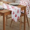 thumbnail image 4 of Table Runner Dresser Scarves Christmas Striped Red Xmas Tree Cotton Linen Burlap Table Cover Winter Snow Polka Dot on White Table Runners for Family Kitchen Dining Holiday Party Banquet Decor, 4 of 5
