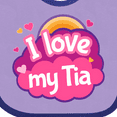 thumbnail image 4 of Inktastic Niece Rainbow I Love My Tia Girls Baby Bib, 4 of 4