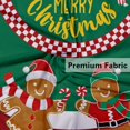 thumbnail image 3 of Merry Christmas Tree Skirt Mini Lace-up Gingerbread Man Candy Artificial Xmas Small Tree Skirt, Red Green Home Decoration Party (dvd,36inch), 3 of 6