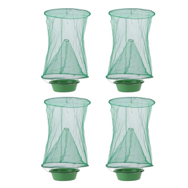 Trampa para moscas de jardín, 4 piezas Trampa para moscas para exteriores Trampa para colgar Jaula Trampa para moscas para funcionalidad inteligente al aire libre