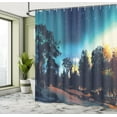 thumbnail image 5 of Ambesonne Fantasy Shower Curtain, Aurora Borealis Night, 69"Wx70"L, Multicolor, 5 of 5
