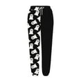 thumbnail image 5 of ZHOUCHANKIDS Women Halloween Sweatpants High Waisted Cinch Bottom Sporty Active Joggers Pants Baggy Lounge Bottoms with Pockets Black S, 5 of 5