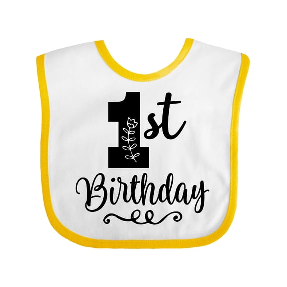 Inktastic 1st Birthday One Year Old Girls Girls Baby Bib