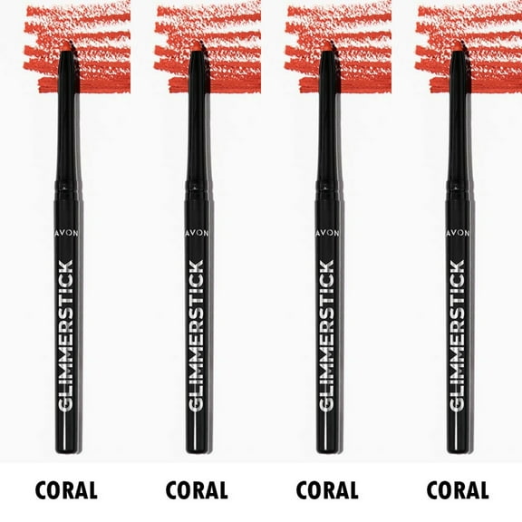 Avon Glimmersticks Retractable Lip Liner / CORAL / SET OF 4