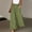 Green, variant on RYDCOT Women's Summer Solid Color Button High Waist Wide Leg Palazzo Pants with Pockets Pink