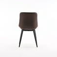 thumbnail image 6 of YOUNIKE Dining Chairs Set of 2, Upholstered Dining Room Chairs with Metal Legs, Faux Leather Kitchen Chairs, Armless Side Chairs, Large Padded, Metal Legs, Brown, 6 of 14
