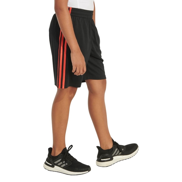 Adidas Boys Black & Red Striped Athletic Basketball Gym Shorts Medium 10-12  - Walmart.com