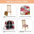 thumbnail image 4 of Pioneer Flower Seat Covers for Dining Room Chairs Set Of 4,Stretch Printed Washable Chair Seat Cover with Elastic Ties and Button,Removable Waterproof Couch Cushion Covers, 4 of 6