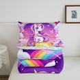 thumbnail image 4 of Erosebridal Cute Unicorn Bedding Full Comforter Set , Stars Reversible, 3-Piece, 4 of 6