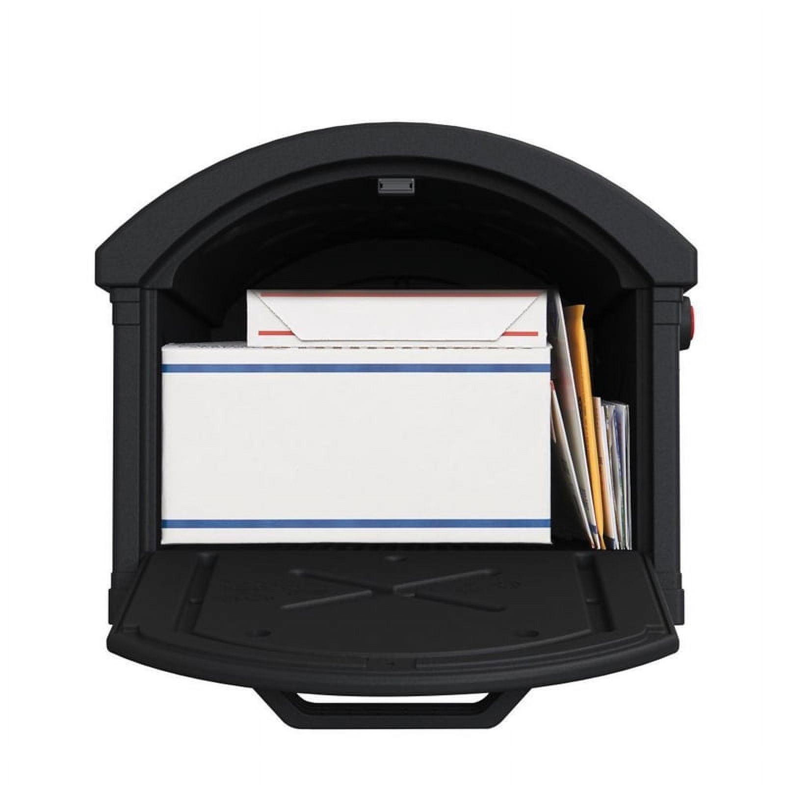 Solar Group Grand Haven Classic Plastic Post Mount Mailbox - Extra Large, Black