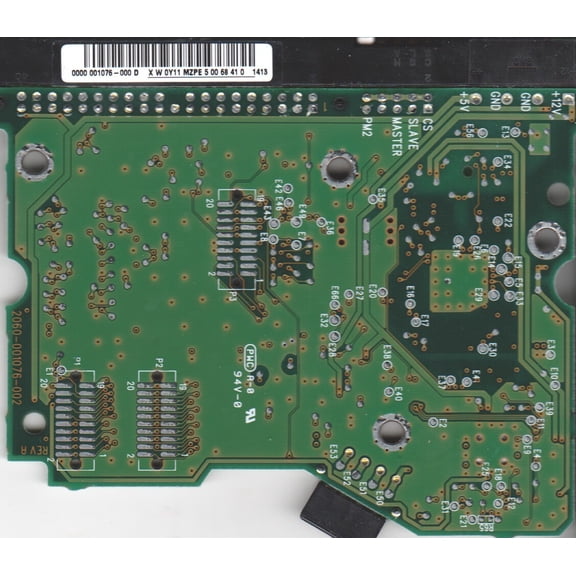 WD400AB-00BVA0, 0000 001076-000 D, WD IDE 3.5 PCB
