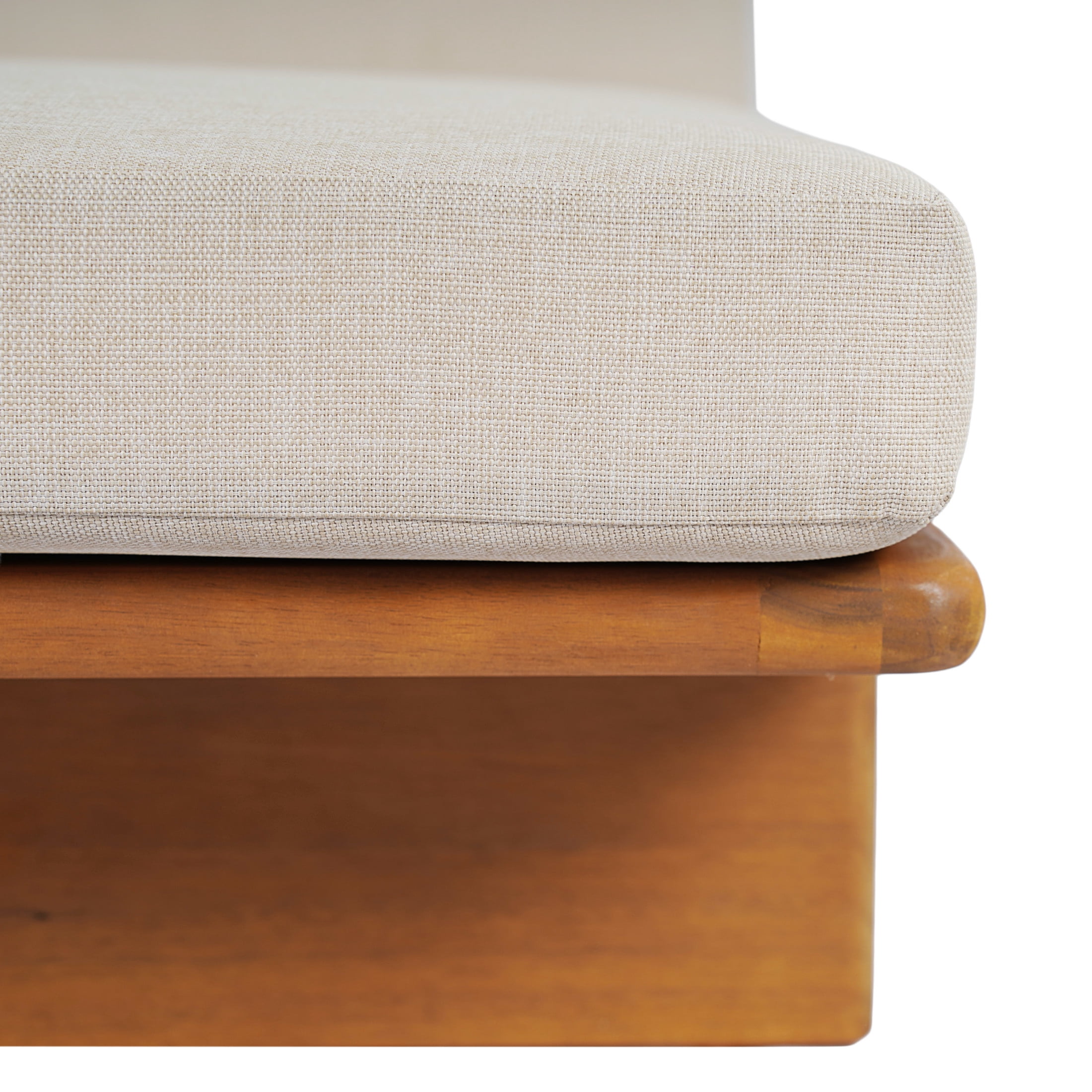 Christopher Knight Home Set of 4 Outdoor Chaise Lounges, Reclining Patio Loungers with Cushions, Teak + Beige